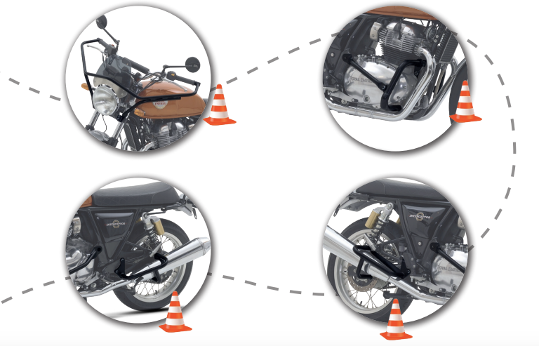 Détails pièces Kit permis A2 interceptor royal enfield